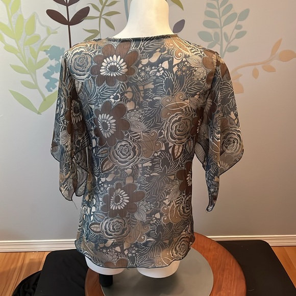 4/$20 Sheer Top with Waist Cinch String and Butterfly Sleeves - Picture 5 of 5